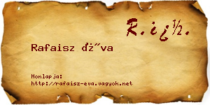 Rafaisz Éva névjegykártya