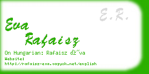 eva rafaisz business card